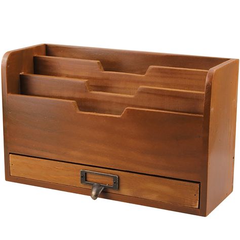 Desktop Mail Organizer, Desk File Organizer, Desktop File Organizer, Desk File, Wooden Office Desk, Mail Storage, Mail Sorter, Wood Office Desk, Stationery Organizer