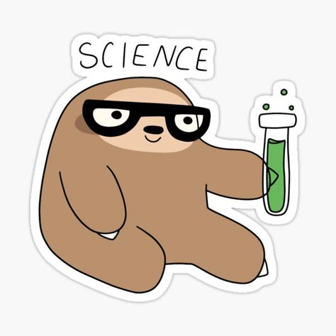 Chemistry Stickers, Kawaii Turtle, Science Stickers, Chibi Cat, Sloth Gift, Stickers Redbubble, Hydroflask Stickers, Stickers For Sale, Science Art