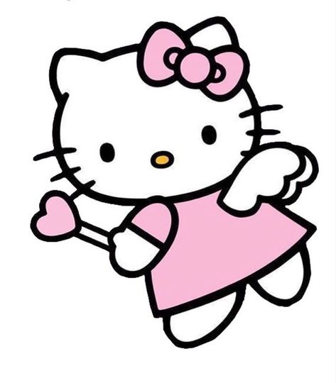 Kitty Cartoon, Hello Kitty Cartoon, We Heart It, Hello Kitty, Angel, Kitty, Wallpapers, Photography, Travel