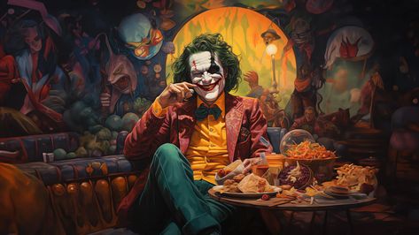 Joker Smile, Joker Wallpaper, Neon Wolf, The Joker Illustration, Joker Hd Wallpaper, Joker Artwork, Joker Wallpapers, Blue Galaxy, Wolf Wallpaper