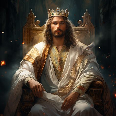 "Jesus Christ the Messiah is King, Discover the beauty of faith with our exquisite collection of Christian art digital downloads. Each artwork is available in high-resolution 300 DPI, ensuring every detail is captured for the perfect print. Our digital downloads feature a variety of Christian themes, from serene Jesus portraits to inspirational Bible verses. These versatile digital files can be used for a wide range of creative projects, including wall art, greeting cards, t-shirts, and more. Terms of Download: These digital downloads are for personal use only, unless explicitly stated otherwise in the product description. Commercial use or redistribution of the digital files is strictly prohibited without purchasing a commercial license. You may print the artwork as many times as you like Christ The King Images, Jesus King Of Kings, مريم العذراء, Jesus Artwork, The Messiah, Jesus Christ Artwork, Art Greeting Cards, Pictures Of Christ, Heaven Art