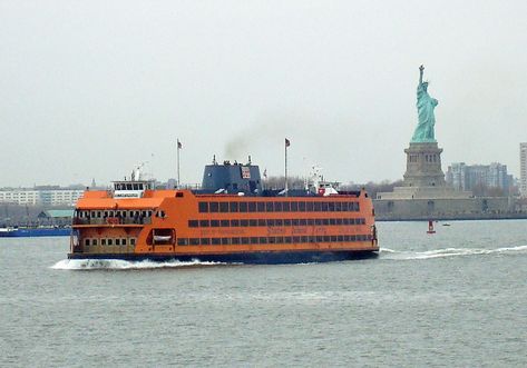 You can see an iconic NYC landmark by seeing the Statue of Liberty from the Staten Island Ferry, which is free and runs every 30 minutes. Nyc Ferry, Nyc Landmarks, Staten Island Ferry, Battery Park, Budget Vacation, The Statue Of Liberty, Ellis Island, Lady Liberty, High Line