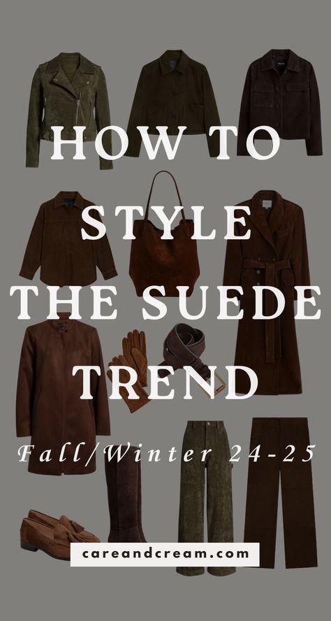 Find your perfect suede pieces and outfit inspirations. From suede jackets, blazers, and trench coats to boots and loafers, discover the suede trend 2024 with our guide. With curated fall winter outfits in shades of brown, tan, and beige, we present the suede outfit women will love, encapsulating the hottest fall fashion and fall trends. Suede jacket outfit ideas. Suede Outfit Women, Suede Skirt Outfit, Suede Jacket Outfit, Jacket Outfit Ideas, Suede Outfit, Jacket Outfit Women, Fall Wardrobe Essentials, Stylish Fall Outfits, Trend 2024