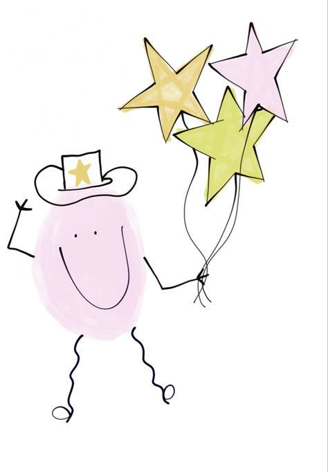 Preppy Happy Birthday Wallpaper, Watercolor Smiley Face, Cute Preppy Things To Draw, Preppy Doodles To Draw, Cowboy Hat Doodle, Smiley Face Doodle, Preppy Drawings Ideas, Preppy Things To Draw, Dancing Potato