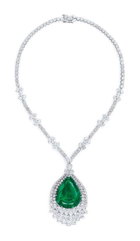 THE IMPERIAL EMERALD OF GRAND DUCHESS VLADIMIR OF RUSSIA SUPERB EMERALD AND DIAMOND PENDENT NECKLACE | pendant, diamond | Christie's Grand Duchess Vladimir, Russian Queen, Diamond Pendent, Catherine The Great, Edwardian Style, Marquise Cut Diamond, Diamond Brooch, Pendent Necklace, Emerald Necklace