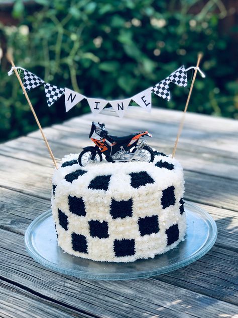 Racing Birthday Cupcakes, Dirt Bike Cake Pops, Dirt Bike Smash Cake, Motorcycle Second Birthday, Fox Racing Birthday Party, Wheelies And Donuts Birthday, Motorcross Birthday Party Kids, Motor Cross Birthday Party Ideas, Dirt Bike 1st Birthday Party