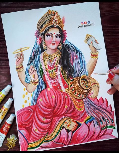 Laxmi Ji Painting, Lakshmi Maa Drawing, Lakshmi Ji Drawing, Lakshmi Devi Drawing, Maa Laxmi Drawing, Laxmi Ji Drawing, Laxmi Mata Drawing, Laxmi Painting, Lakshmi Drawing