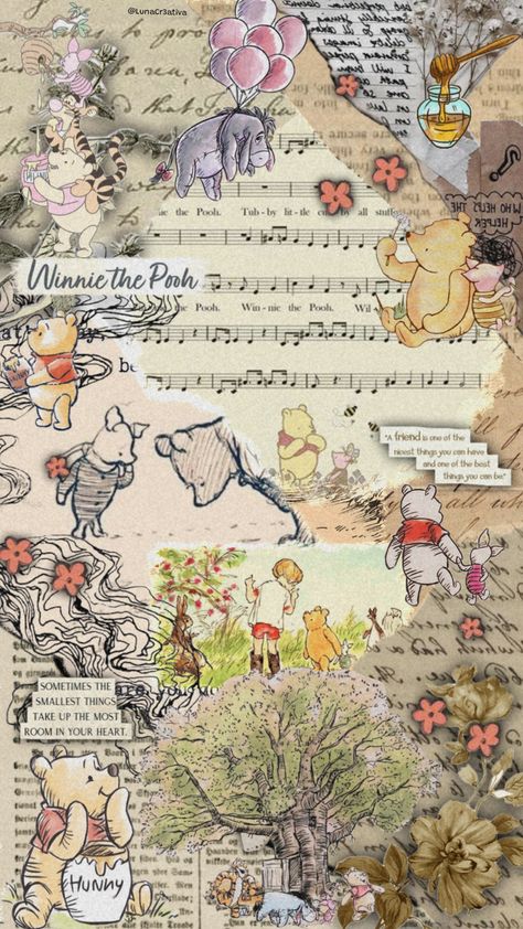 #winniethepooh #poohbear #disney #nostalgia #wallpaper #quotes #madebyyuhma #fyp #shufflefyp #paper #aesthetic #cute Pooh Aesthetic Wallpaper, Fall Winnie The Pooh, Winnie The Pooh Aesthetic, Pooh Aesthetic, Winnie The Pooh Wallpaper, Nostalgia Wallpaper, Pooh Wallpaper, Disney Nostalgia, Paper Aesthetic