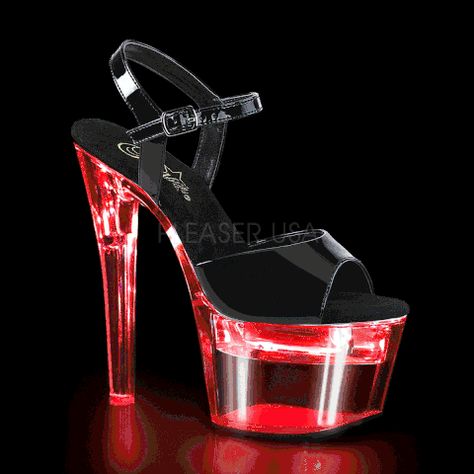 Vegan Heels, 7 Inch Heels, Alternative Shoes, Pleaser Heels, Costumes Couples, Festival Shoes, Punk Boots, Pleaser Shoes, Light Up Shoes