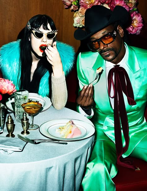 Gucci 2022, Gucci Campaign, Love Parade, Leon Bridges, Satin Suit, Liu Wen, Erin Wasson, Hollywood Boulevard, Snoop Dog