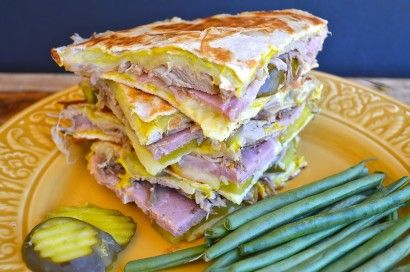 Cuban Quesadilla | Tasty Kitchen: A Happy Recipe Community! Quesadilla Fillings, Pollo Teriyaki, Breakfast Quesadilla, Blueberry Breakfast, Quesadilla Recipes, Cuban Recipes, Provolone, Wrap Sandwiches, Quesadillas