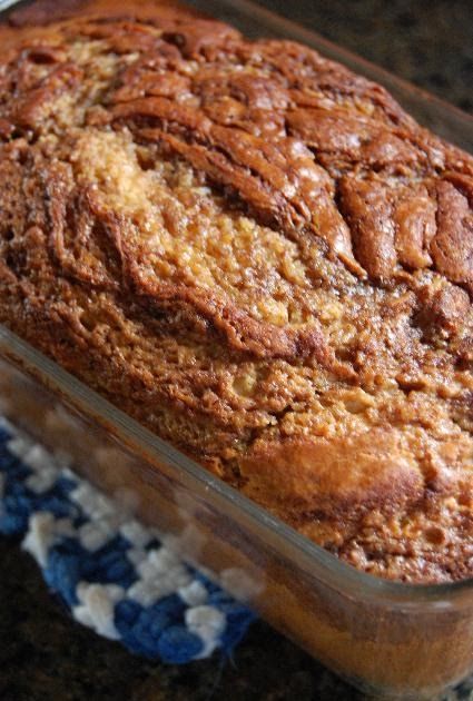 Cinnamon Quick Bread 1 loaf 2 cups flour 1 cup sugar 2 teaspoons baking powder 1/2 teaspoon baking soda 1 1/2 teaspoons ground cinnamo... Salty Bread, Cinnamon Breads, Cinnamon Cakes, Cinnamon Quick Bread, Loaf Breads, Cinnamon Loaf, Heritage School, Bread Cinnamon, Napoleon Cake