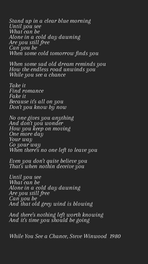 Young or old, forget conventional wisdom and societal demands. There is no greater romance than that of the one you have with yourself and the world. These 🎵 lyrics put it best. Take a chance on life before you settle down to life's demands. See the world on your own, discover new places around you and within you. Be a Bohemian if only for a little while. This song always reminds of the day I moved from NYC to Miami. Hollywood Songs, Life Before You, Bohemian Soul, Quotes Lyrics, Take A Chance, Music Quotes Lyrics, One More Day, Of Montreal, Song Lyric