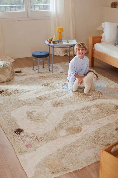 Washable Play Rug Path of Nature by Lorena Canals – Lorena Canals USA Mediterranean Forest, Stuffed Horse, Lorena Canals Rugs, Miniature Landscape, Play Rug, Lorena Canals, Nursery Rugs, Flexible Design, Underfloor Heating