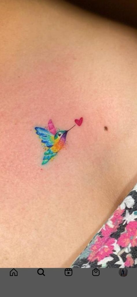 4 Bird Tattoos For Women, Hummingbird Wrist Tattoo, Tiny Hummingbird Tattoo, Watercolor Hummingbird Tattoo, Dainty Hummingbird Tattoo, Hummingbird Tattoo Design, Colorful Hummingbird Tattoo, Hummingbird Flower Tattoos, Tattoo Hummingbird