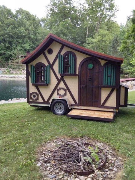 Store On Wheels Mobile Boutique, Rv Conversion To Tiny House, Caravan House, Micro Cottage, Whimsy Cottage, Micro Cabin, Tiny House Camper, Tudor Cottage, Tiny House Talk