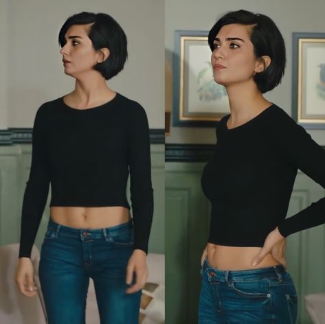 Tuba Büyüküstün Short Hair, Tuba Buyukustun Style, Tuba Buyukustun Short Hair, Avril Lavigne Photos, Sean Young, Birthday Shots, Long Pixie Hairstyles, Tuba Buyukustun, Tv Show Outfits