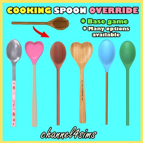 TS4: Cooking Spoon OVERRIDE | Patreon Sims 4 Plate Override, Ts4 Override, Sims Overrides, Sims Folder, Sims 4 Kitchen, Cooking Spoon, Sims 4 Cc Finds, Ts4 Cc, Cc Finds