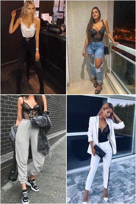 Body Encaje Outfit, Body Renda, Body Outfit, Post Instagram, Refashion Clothes, Colourful Outfits, Cute Casual Outfits, Look Fashion, Wide Leg