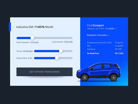 DailyUI#004 Car Loan EMI Calculator Carbon Footprint Calculator, Car Websites, Calculator Design, Savings Calculator, Ui Website, Car Loan, Student Loan Forgiveness, Loan Calculator, Bank Loan