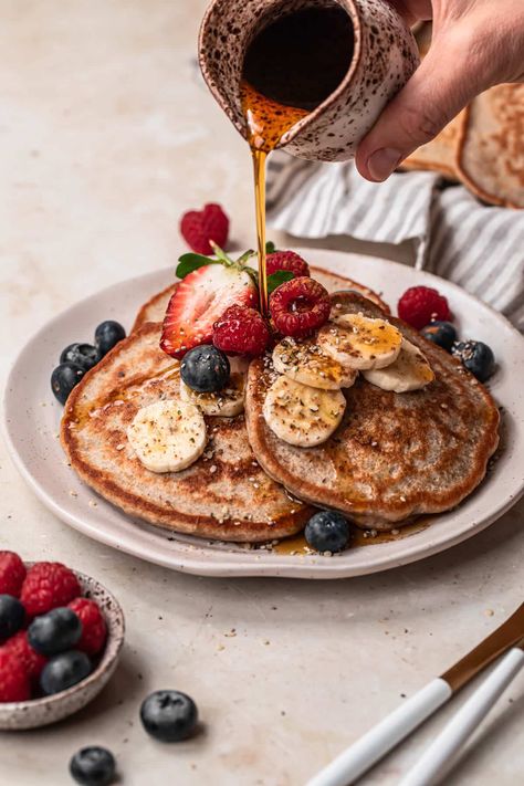 Gluten Free Banana Buckwheat Pancakes Buckwheat Banana Pancakes, Gluten Free Buckwheat Pancakes, Buckwheat Pancakes Gluten Free, Buckwheat Crepes, Dairy Free Pancakes, Buckwheat Pancakes, A Healthy Breakfast, Gluten Free Banana, Sweet Bakery