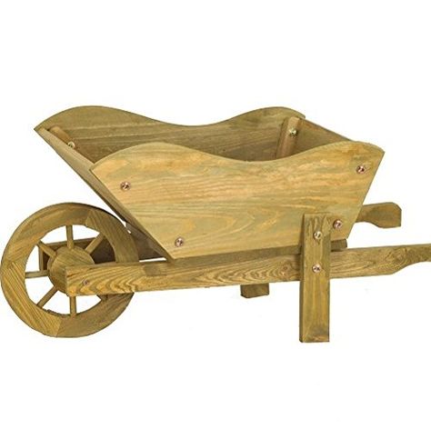 Woodland Wooden Wheelbarrow Planter Garden Ornament Smart http://www.amazon.co.uk/dp/B00STQTOFO/ref=cm_sw_r_pi_dp_B7bbxb1HYSJWZ Wooden Wheelbarrow Planter, Rustic Wheelbarrows, Wooden Wheelbarrow, Novelty Planters, Wheelbarrow Planter, Wheel Barrow, Wooden Wheel, Flower Cart, Wooden Planters