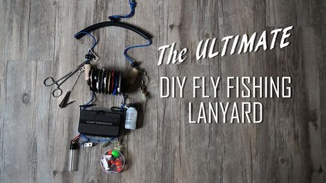 DIY Fly Fishing Lanyard Fly Fishing Lanyards Diy, Saddle Hunting, Fly Fishing Lanyard, Diy Fishing Gear, Fishing Lanyard, Diy Lanyard, Boat Bag, Bic Pens, Custom Lanyards