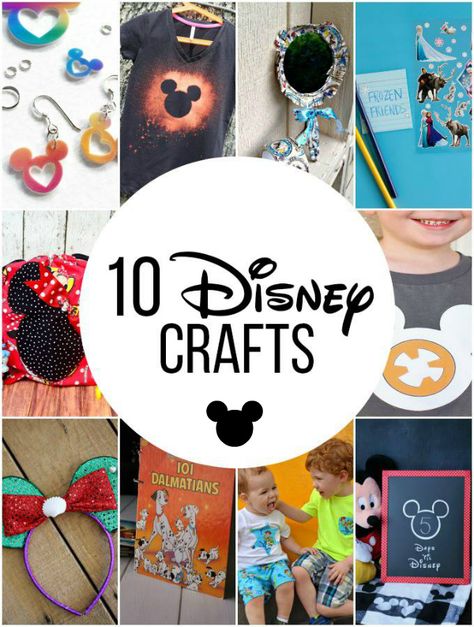 10 Disney Crafts to Make Disney Crafts For Kids, Mickey Mouse Crafts, Deco Disney, Kerajinan Diy, Disney Diy Crafts, Mouse Crafts, Diy Bricolage, Disney Sticker, Crafts For Kids To Make