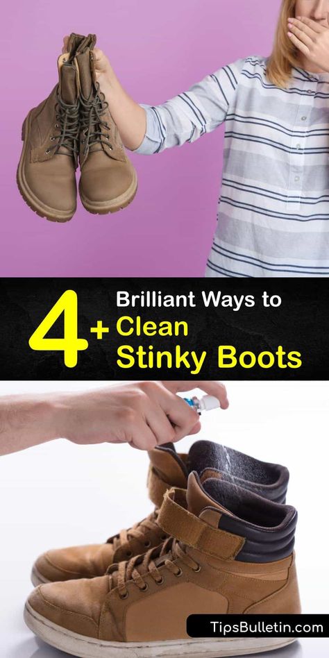 Vinegar Fabric Softener, How To Make Boots, Homemade Shoes, Stinky Shoes, Smelly Shoes, Deodorize Shoes, Old Boots, Leather Work Boots, Soccer Boots