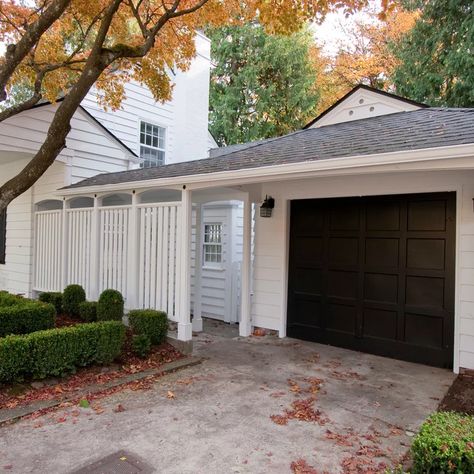 24'x36' Shenandoah 2-Car Garage - Traditional - Garage - Other - by Pine Creek Construction | Houzz Detached Garage Ideas, Custom Awnings, Garage Pictures, Wooden Garage Doors, Wood Garage Doors, Carport Designs, Colonial Exterior, Shingle Siding, Garage Remodel