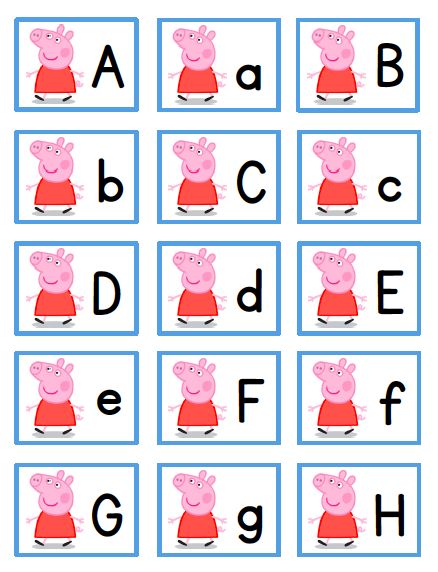 Finally in First: Peppa Pig Letter Matching FREEBIE Asd Activities, Alphabet Letters To Print, Pepper Pig, Pig Crafts, Farm Preschool, Homeschool Preschool Activities, Peppa Pig Birthday Party, Toddler School, Alphabet Matching