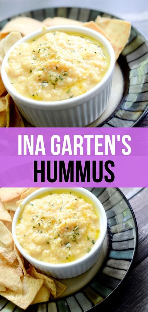 Ina Garten Hummus Recipe, Italian Hummus Recipe, Best Ina Garten Recipes, Ina Garden, Recipe Diaries, Hummus Recipe Homemade, Thanksgiving Appetizer Recipes, Ina Garten Recipes, Barefoot Contessa