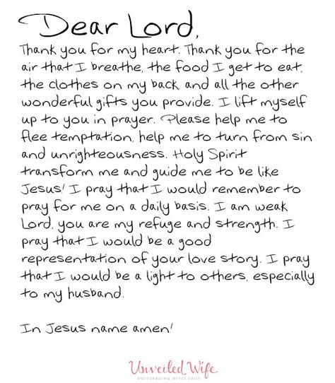 Prayer Of The Day – Remember To Pray --- Dear Lord, Thank you for my heart. Thank you for the air that I breathe, the food I get to eat, the clothes on my back, and all the other wonderful gifts you provide. I lift myself up […]… Read More Here http://unveiledwife.com/prayer-of-the-day-remember-to-pray/ #marriage #love Remember To Pray, Unveiled Wife, Prayer Of The Day, Marriage Prayers, Prayer For Guidance, Prayer Changes Things, Prayer For The Day, Marriage Prayer, Faith Prayer