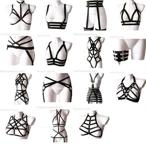 Diy Body Harness, Fashion Design Inspiration, Lingerie Design, Harness Fashion, Strappy Crop Top, Strappy Bralette, Bralette Crop Top, Body Harness, Lingerie Collection