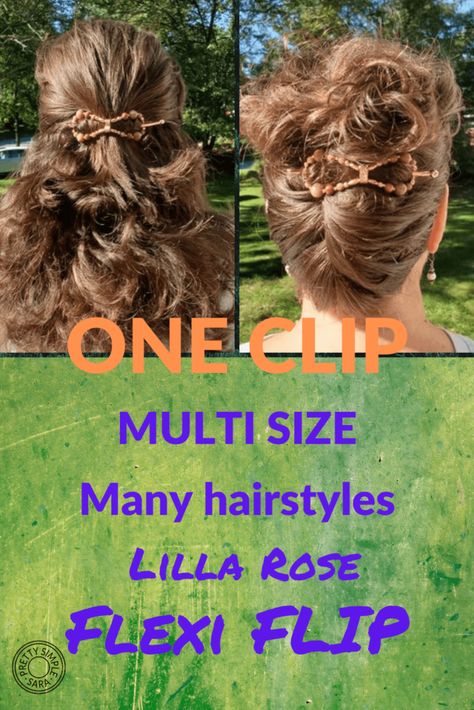 The Super Versatile Multi-Size Lilla Rose Flexi Flip • Pretty Simple Sara Flexi Clip Hairstyles, Lilla Rose Hairstyles, Lilla Rose, Simple Hair, Clip Hairstyles, Flexible Design, Hair Sticks, Semi Precious Stones, Clip Ins