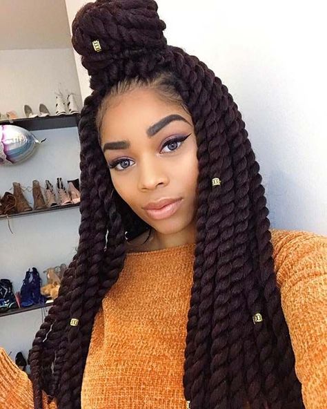 Style Guide: 40 Stylish Havana Twist Hairstyles on Natural Hair – Coils and Glory Havana Braids, Havana Twist Hairstyles, Havana Twist Braids, Brazilian Wool, Cuban Twist Hair, Havana Twists, Braids Twist, Havana Twist, Short Box Braids