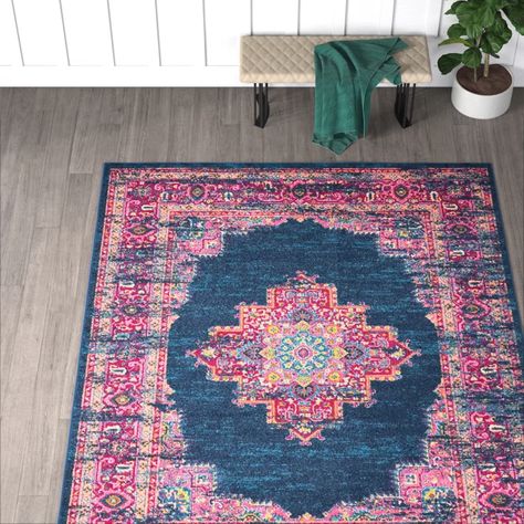 Blue And Pink Area Rug, Navy Blue And Pink, Teal Rug, Blue Green Orange, Navy Rug, Pink Area Rug, Navy Area Rug, Floral Area Rugs, Orange Rugs