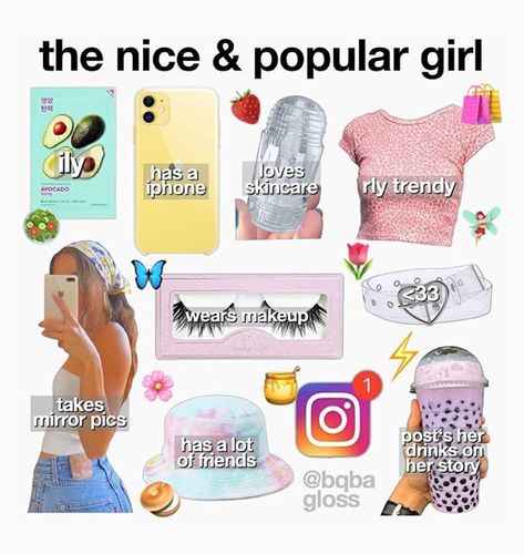 Popular Girl Starter Pack, Popular Girl Aesthetic, Follower Count, Christmas Gifts For Teen Girls, Teen Trends, Niche Memes, Aesthetic Memes, Mood Clothes