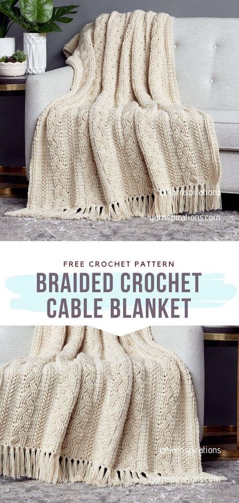 Braided Crochet Cable Blanket Western Crochet Patterns Free, Dark Crochet Blanket, Grandma Activities, Crochet Cable Blanket, Crochet Cables Pattern, Crochet Baby Blanket Tutorial, Cable Blanket, Braid Blanket, Crochet Cable Stitch