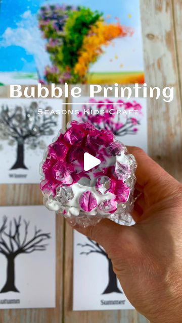 Bubble Wrap Painting, Bubble Wrap Crafts, Bubble Wrap Art, Creative Arts Therapy, Seasonal Changes, Montessori Homeschool, Seasons Activities, Fall Arts And Crafts, Bubble Paper