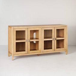 Hearth & Hand™ with Magnolia Coming Soon : Page 5 : Target Low Buffet Cabinet, Floating Buffet Cabinet, Buffet Cabinet With Glass Doors, Glass Door Sideboard, Sideboard Toy Storage, Sideboard Buffet Cabinet, Side Bar Buffet, Living Room Side Board, Natural Wood Buffet