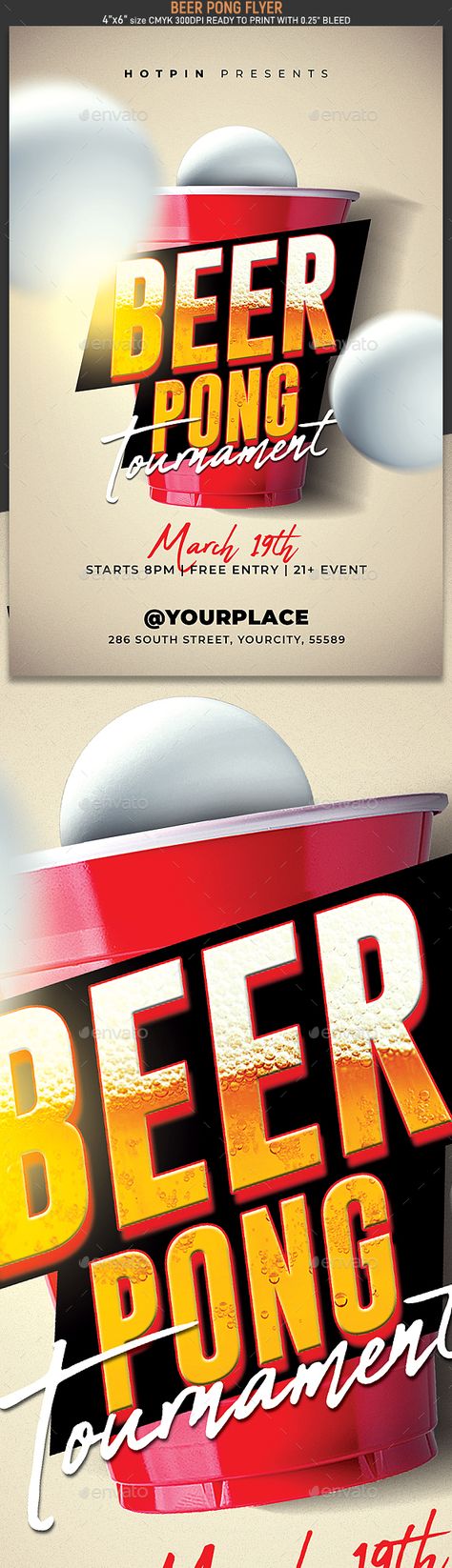 Beer Flyer, Beer Pong Party, Beer Pong Tournament, Football Beer, Font Guide, Psd Flyer, Party Flyer, Beer Pong, Menu Restaurant