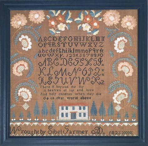 Sampler Embroidery 18th Century, Sampler Embroidery, Embroidery Sampler, Antique Samplers, A Stitch In Time, Old Ones, 18th Century, Chalkboard Quote Art, Needlework