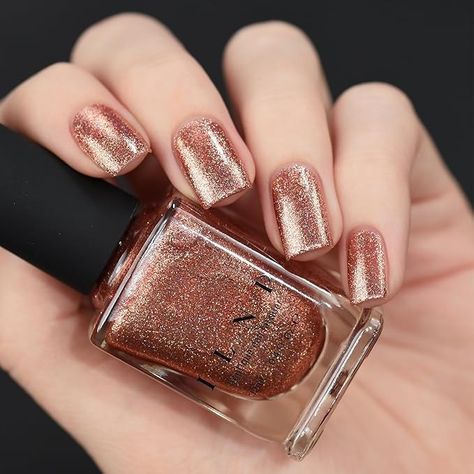 Amazon.com : ILNP Copper Top - Copper Holographic Metallic Nail Polish : Beauty & Personal Care Ilnp Polish, Copper Nails, Copper Top, Metallic Nail Polish, Metallic Nail, Metallic Nails, Gel Nails, Beauty And Personal Care, Nail Polish