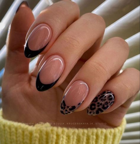 Cowboy Nails, Deco Nails, Black And White Nail, Kutek Disney, Unghie Sfumate, Manikur Kuku, Leopard Print Nails, Smink Inspiration, Leopard Nails