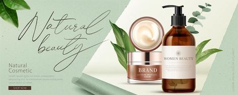 Adwords Banner, Natural Cosmetics Brands, Ad Banner, Cosmetics Banner, Beauty Background, Latest Hair Trends, Banner Sizes, Natural Branding, Banner Images