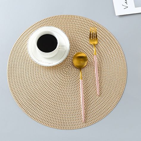 Tea Places, Striped Chair, Coffee Table Mat, Plastic Tables, Cup Coaster, Wedding Table Decorations, Kitchen Decoration, Table Mat, Dining Table Decor