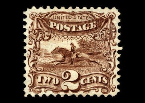 Old postage stamp with horse and rider Postage Stamps Usa, Postage Stamp Collecting, Usa Stamps, Pony Express, Going Postal, Old Stamps, Rare Stamps, Postage Stamp Art, Vintage Postage Stamps