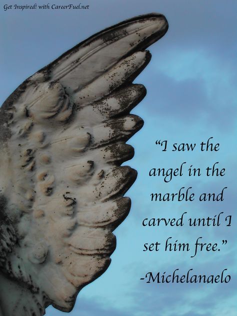 “I saw the angel in the marble and carved until I set him free.” -Michelangelo Sculptor Quotes, Michelangelo Angel, Celestial Mermaid, Michelangelo Quotes, Born To Create, Italian Sculptors, I Believe In Angels, Mermaid Fairy, Homeschool Inspiration