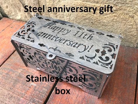 www.etsy.com/shop/forgedcommodities Happy 11th Anniversary, Steel Anniversary Gifts, 11th Anniversary Gifts, 11th Wedding Anniversary, Bronze Anniversary Gifts, Bronze Anniversary, Bronze Gifts, Iron Gifts, Jewerly Boxes